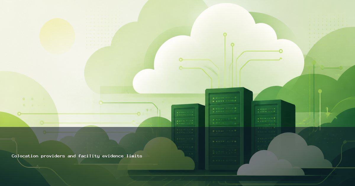 Colocation providers and facility evidence limits