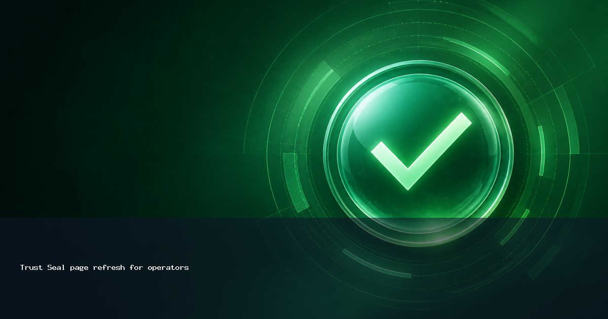 Trust Seal page refresh for operators
